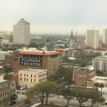 View from the hotel room. Jacksonville is a really cool city with some beautiful old architecture.